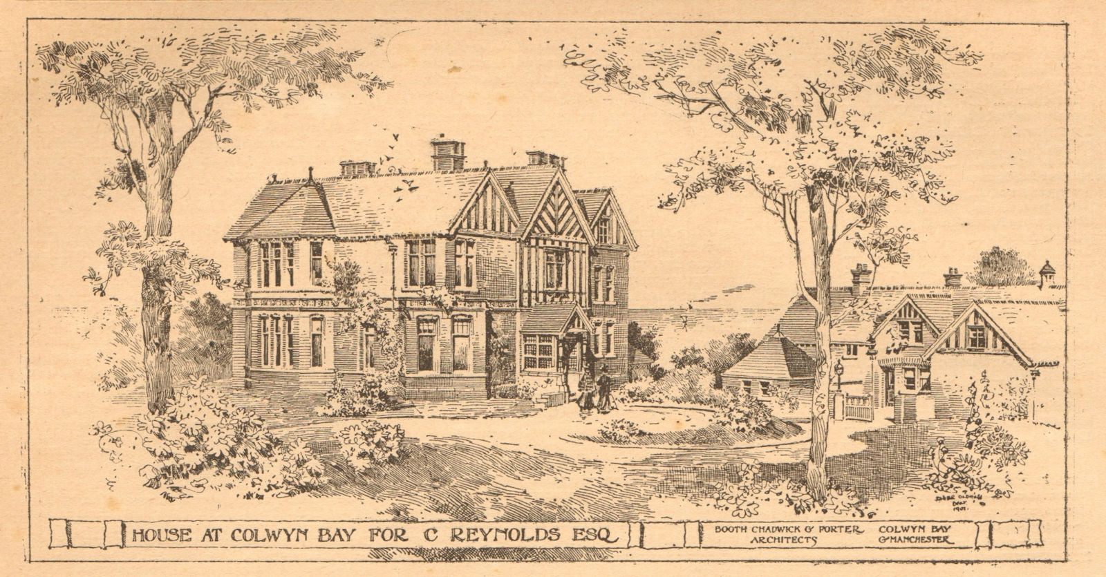 House at Colwyn Bay for C. Reynolds. Booth Chadwick & Porter Architects 1901
